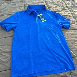 NWT Member’s Mark Blue Performance Polo with SPF 50 Protection Size Medium